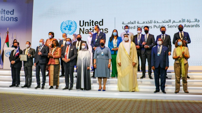 Heads of Delegations of the 2020 and 2021 United Nations Public Service Awards Winning Initiatives